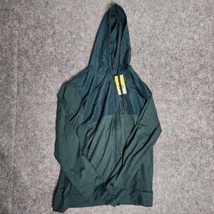 All in Motion NWT Full Zip‎ Hooded Jacket Men M Green Long Sleeve Performance